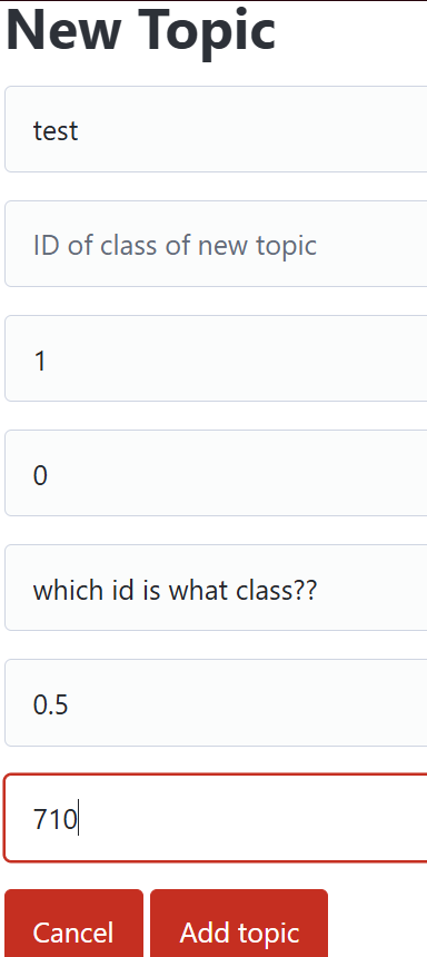 New topic form with empty class_id